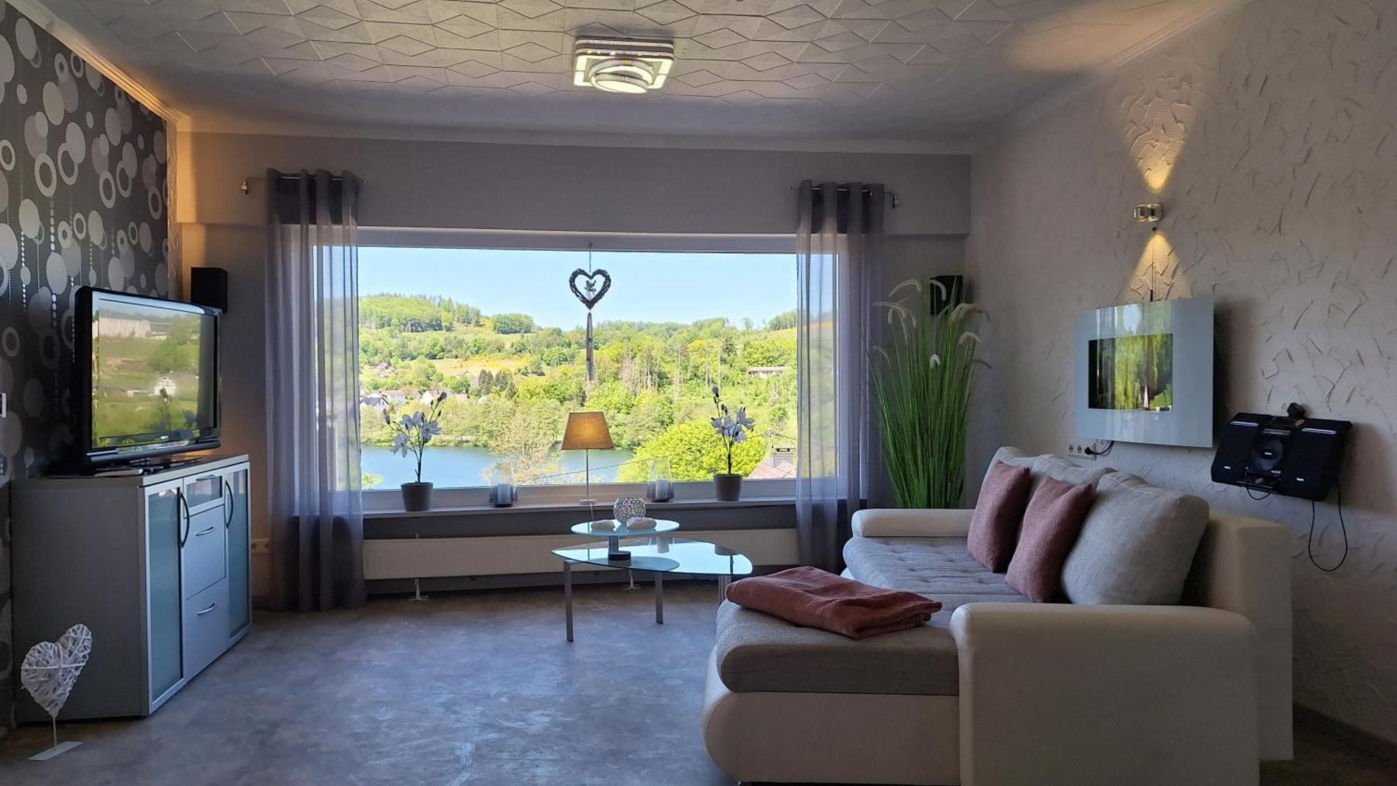 Seeblick-Ferienwohnung Im "Ferienhaus Agger-Blick" Mit Traumhafter Sonnen-Terrasse, Sauna, E-Kamin & Kajak 굼머스바흐 외부 사진